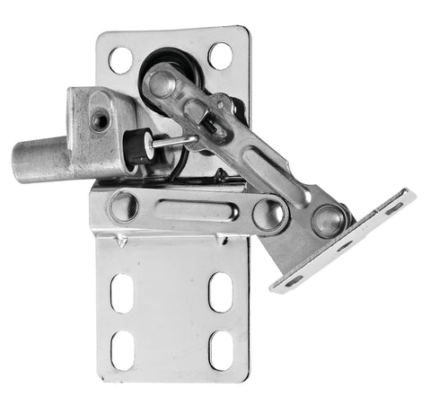 Rev-A-Shelf LD-0220-50SC soft-close pivot hinge close-up showing smooth operation