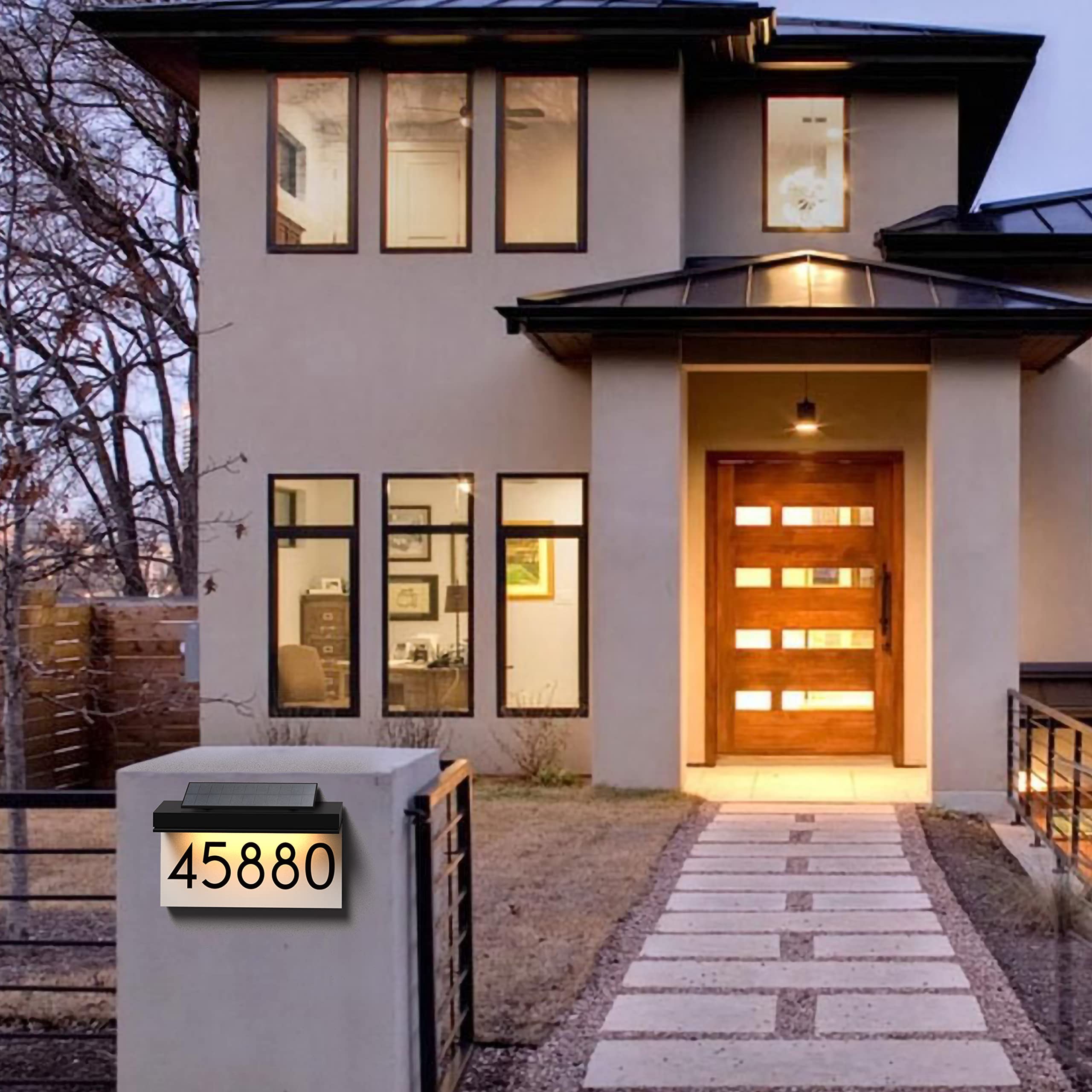 Reveforly outdoor address plaque with waterproof design for year-round use.