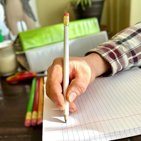 RevMark Jumbo Round Pencil close-up shows durable cedar wood and round grip.