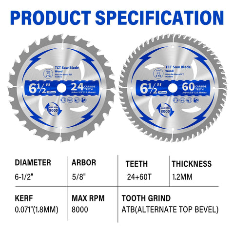 Revvstark thin-kerf blade highlights precision edge and low waste.