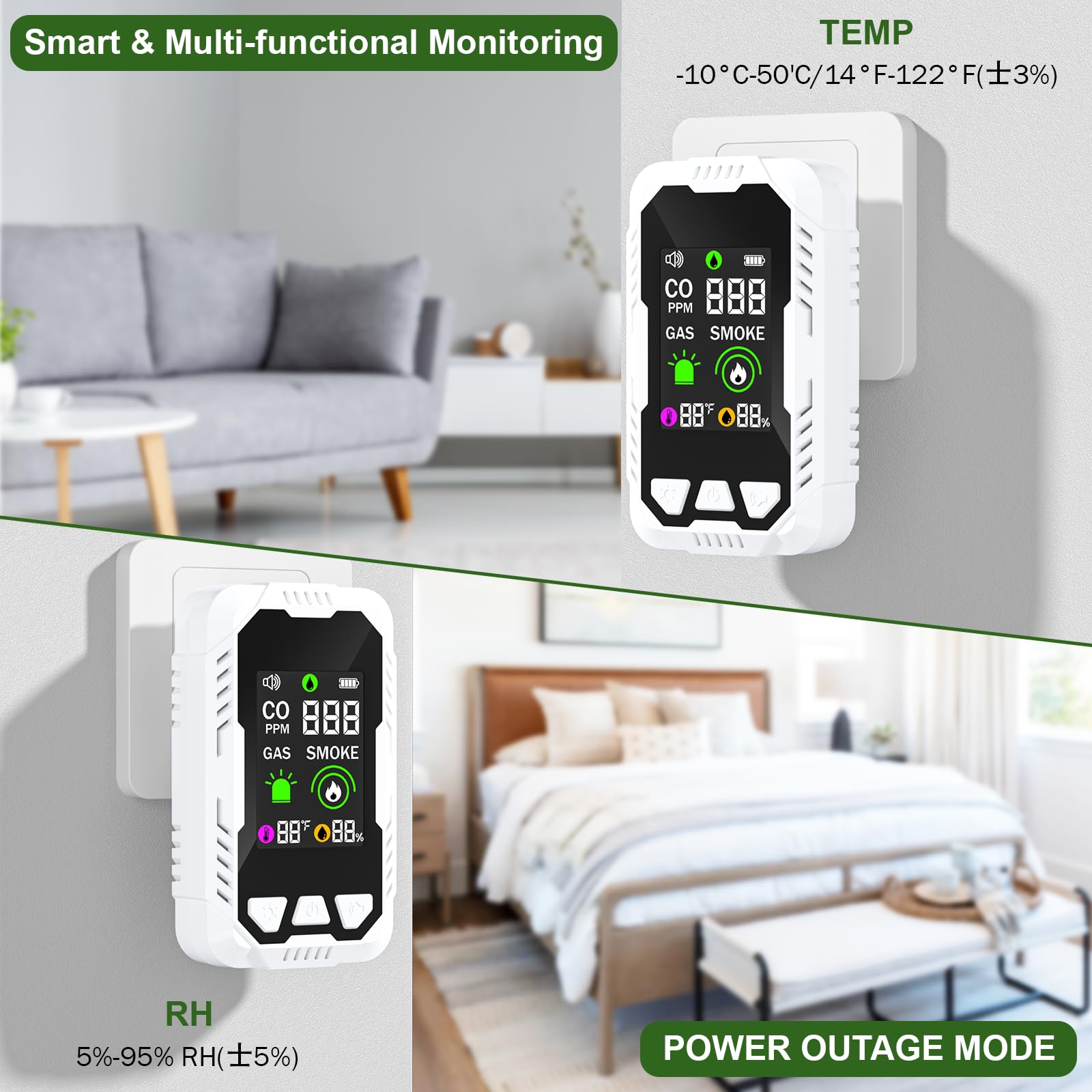 Rewguy plug-in power design keeps the detector ready without batteries.