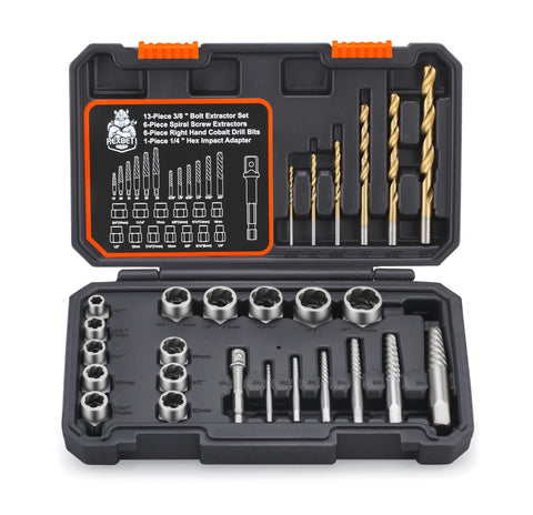 REXBETI 26-piece kit in rugged case for organized storage and quick access.