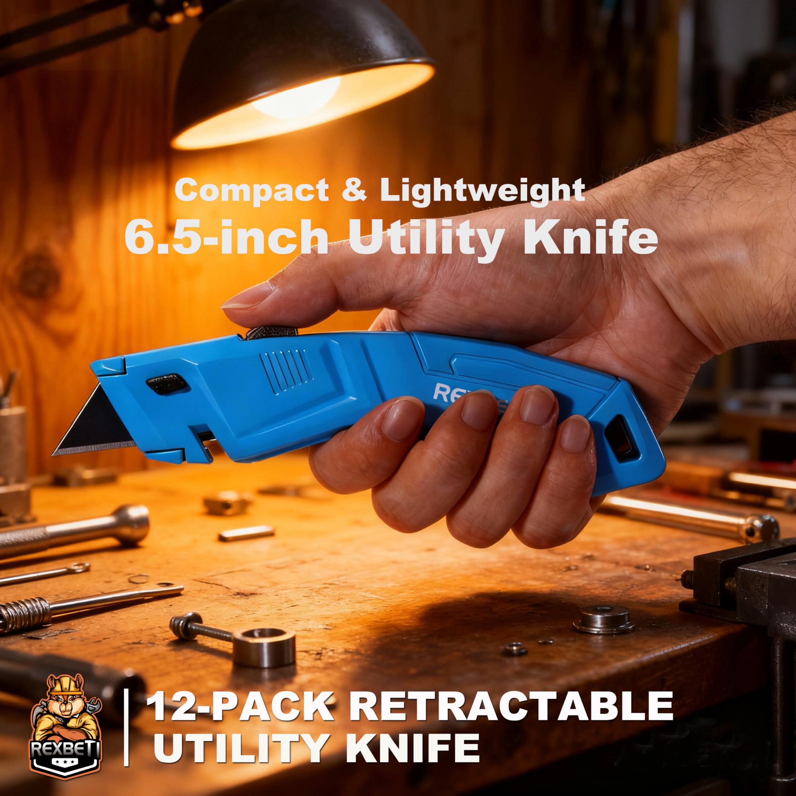 REXBETI compact design knife fits easily into pockets for on-the-go work