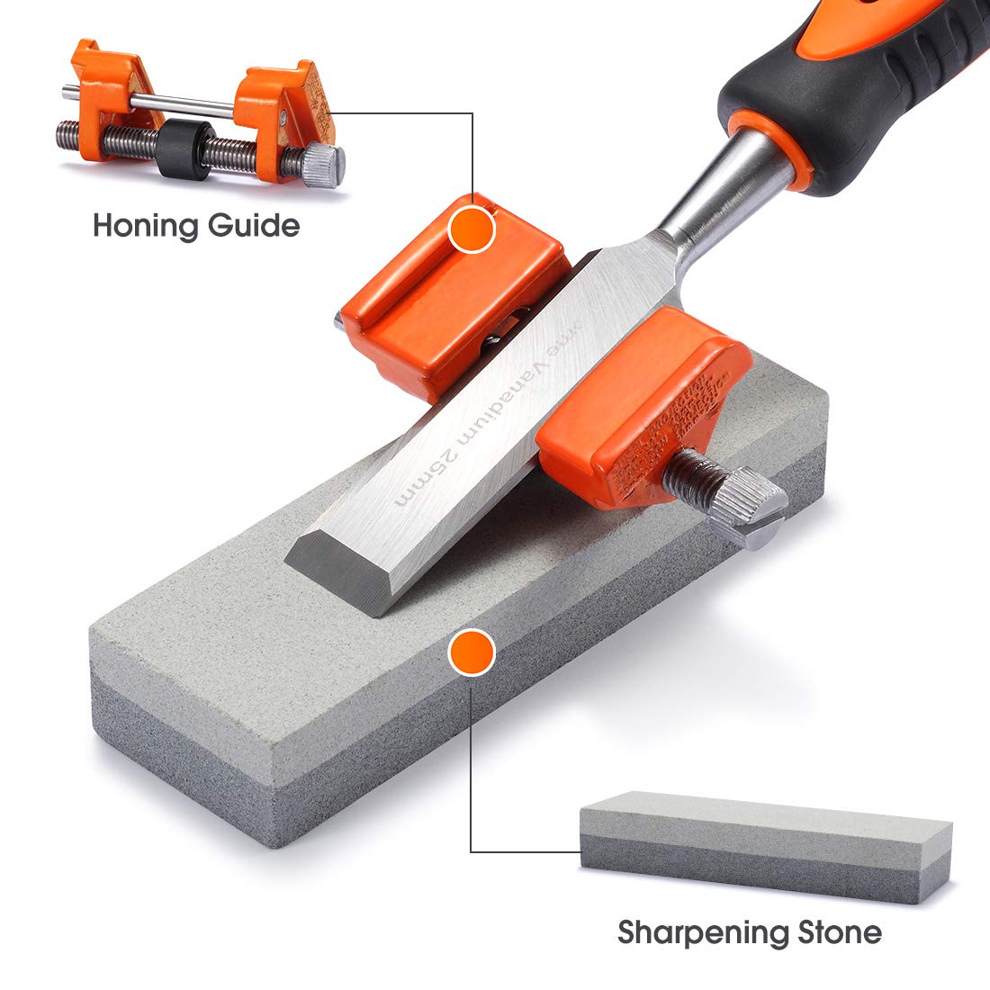 REXBETI ergonomic rubber grip handles improve comfort and control.
