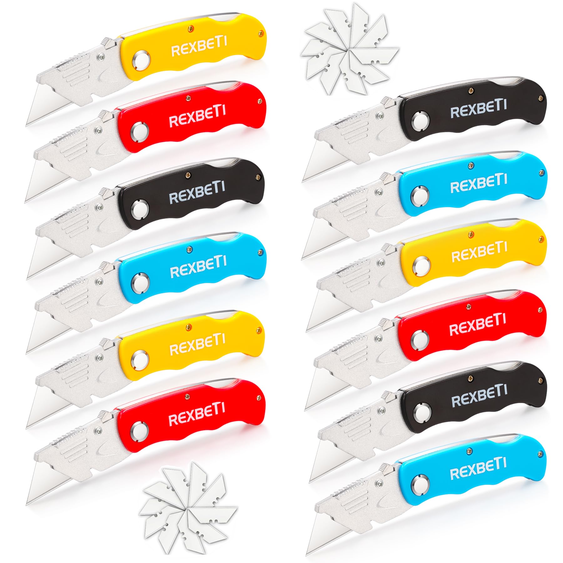 REXBETI folding knife in compact form for easy carry and quick blade access.