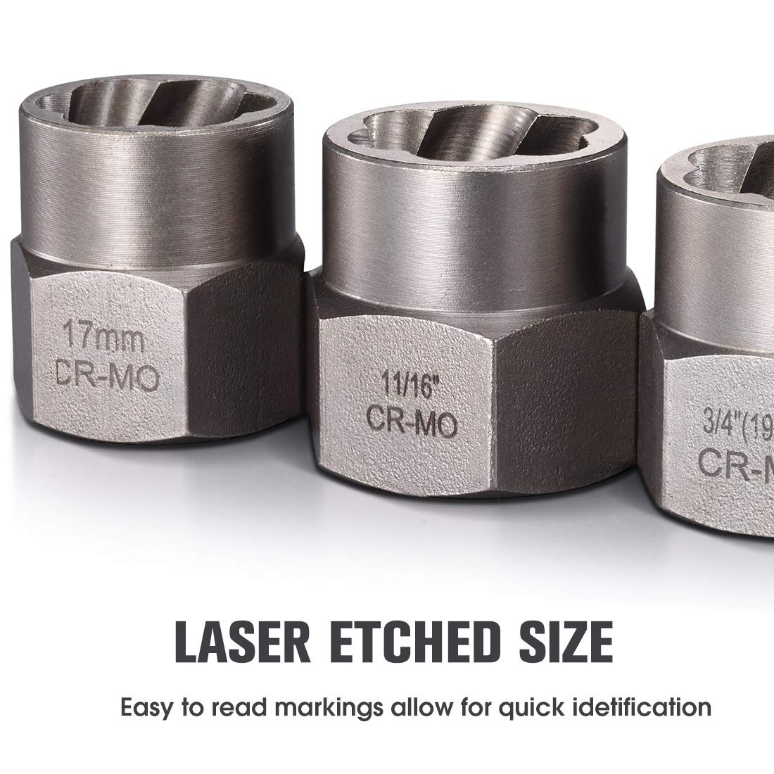 Heavy-duty blow-molded case keeps tools organized during transport.
