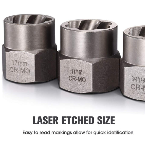 Heavy-duty blow-molded case keeps tools organized during transport.