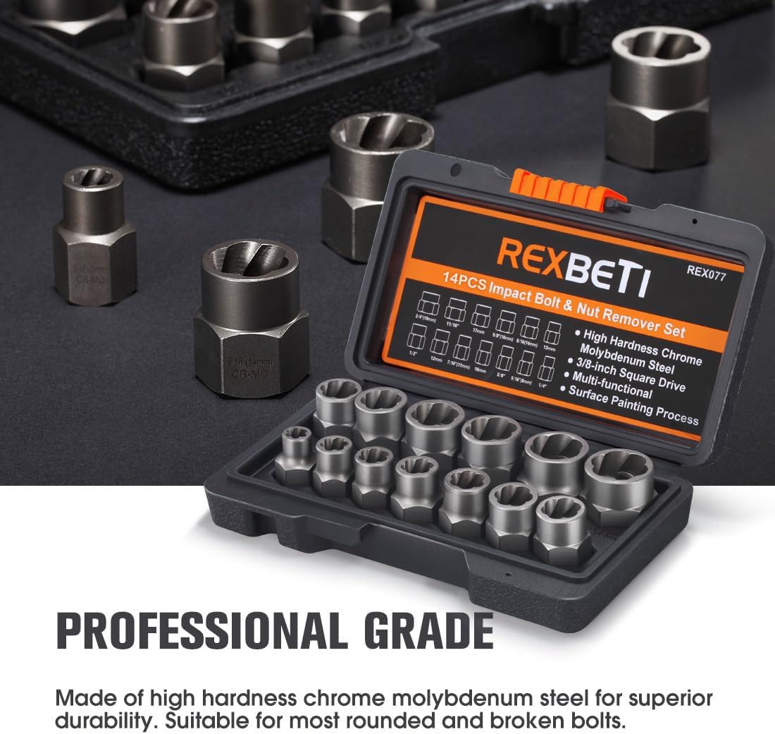 Durable metal finish highlights REXBETI quality and portability.