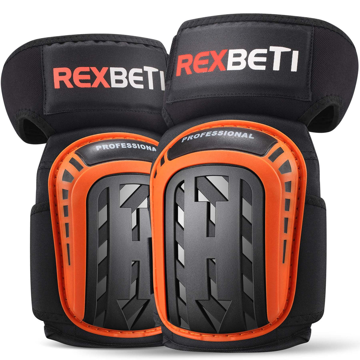 REXBETI knee pads with foam cushion for comfortable kneeling during tasks.