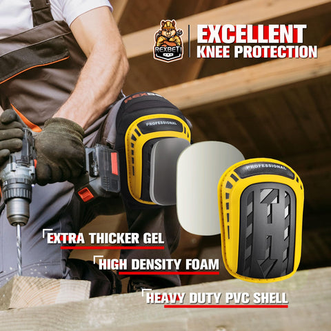 REXBETI knee pads strong strap provides secure, adjustable fit.