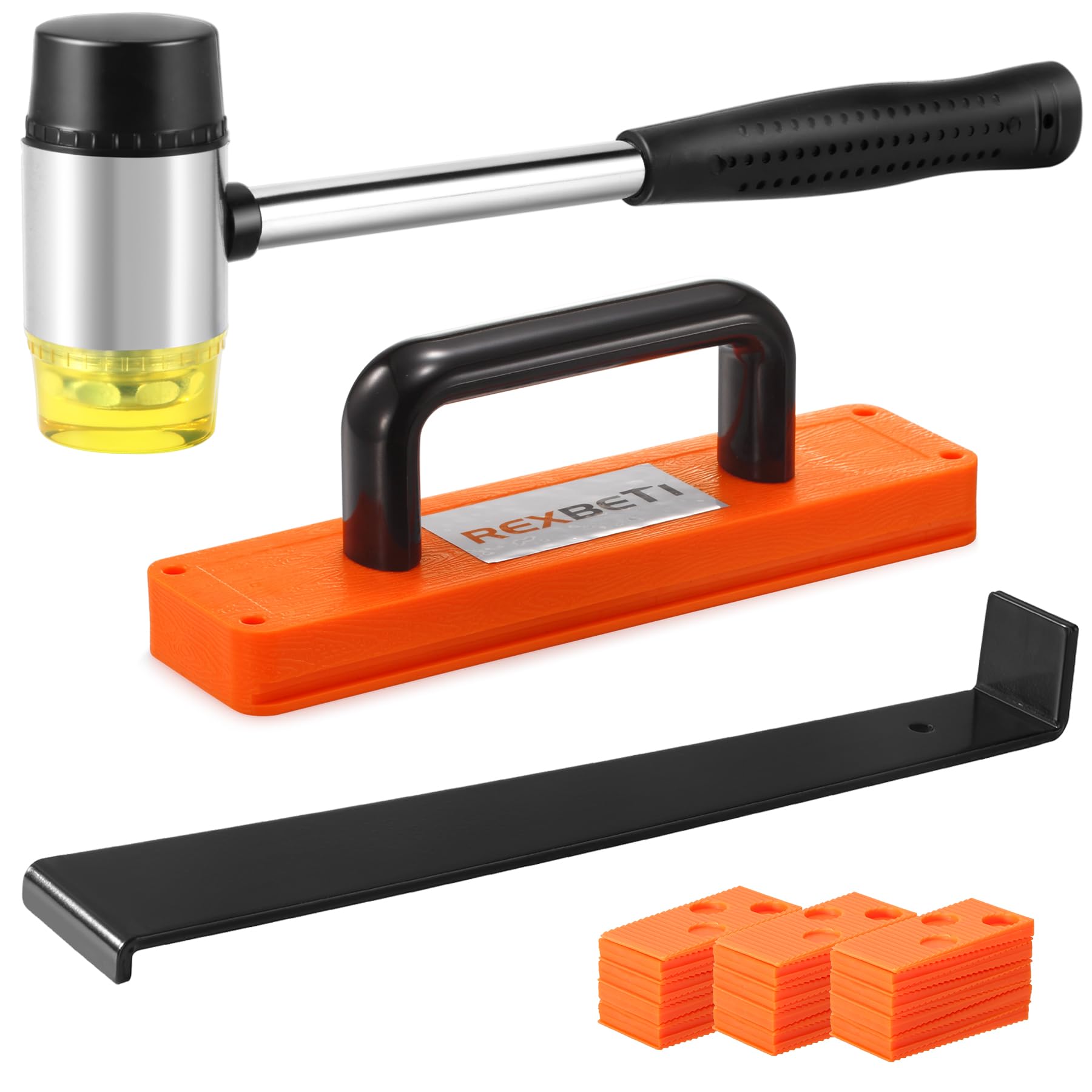REXBETI laminate tapping block handle shown for precise installation tasks