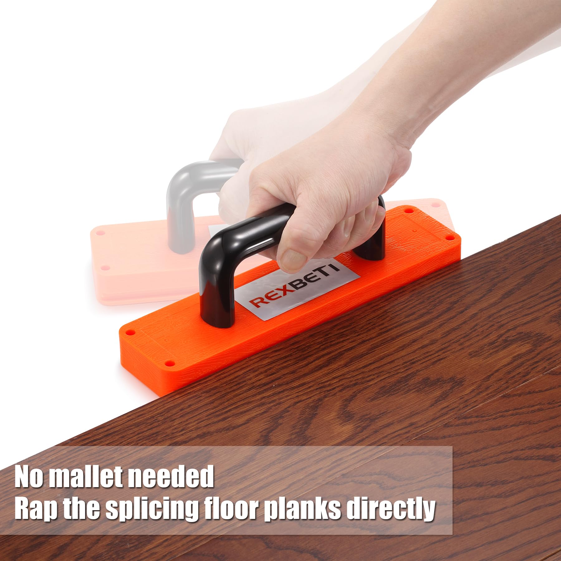 REXBETI LVP pull bar with soft pads protecting floors during alignment