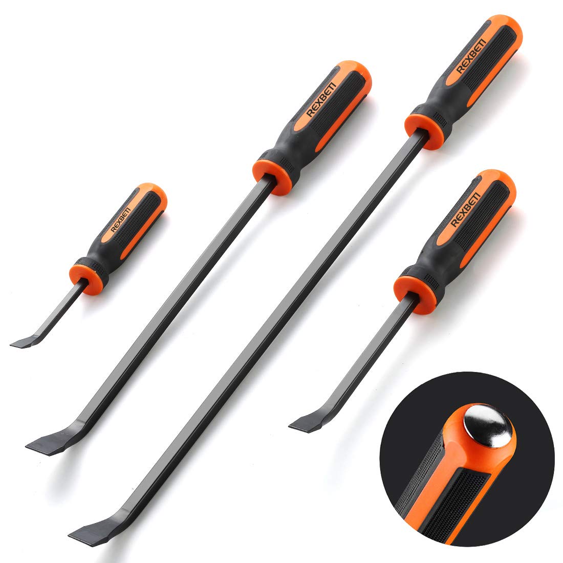 REXBETI pry bar set 8-inch for precise leverage in tight spaces