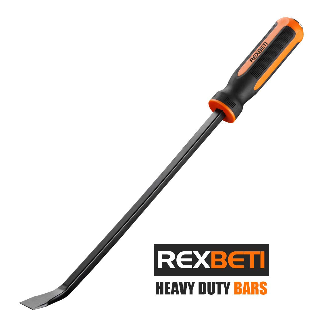 REXBETI pry bar set black orange finish improves visibility and grip