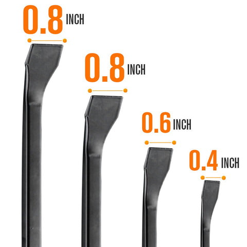 REXBETI pry bar set thicker strike cap enhances durability and hammer use