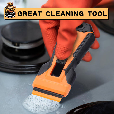 REXBETI Razor Blade Scraper Tool blade storage in tail for quick blade access
