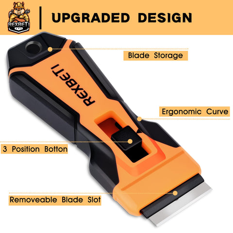 REXBETI Razor Blade Scraper Tool use on cooktops and glass surfaces