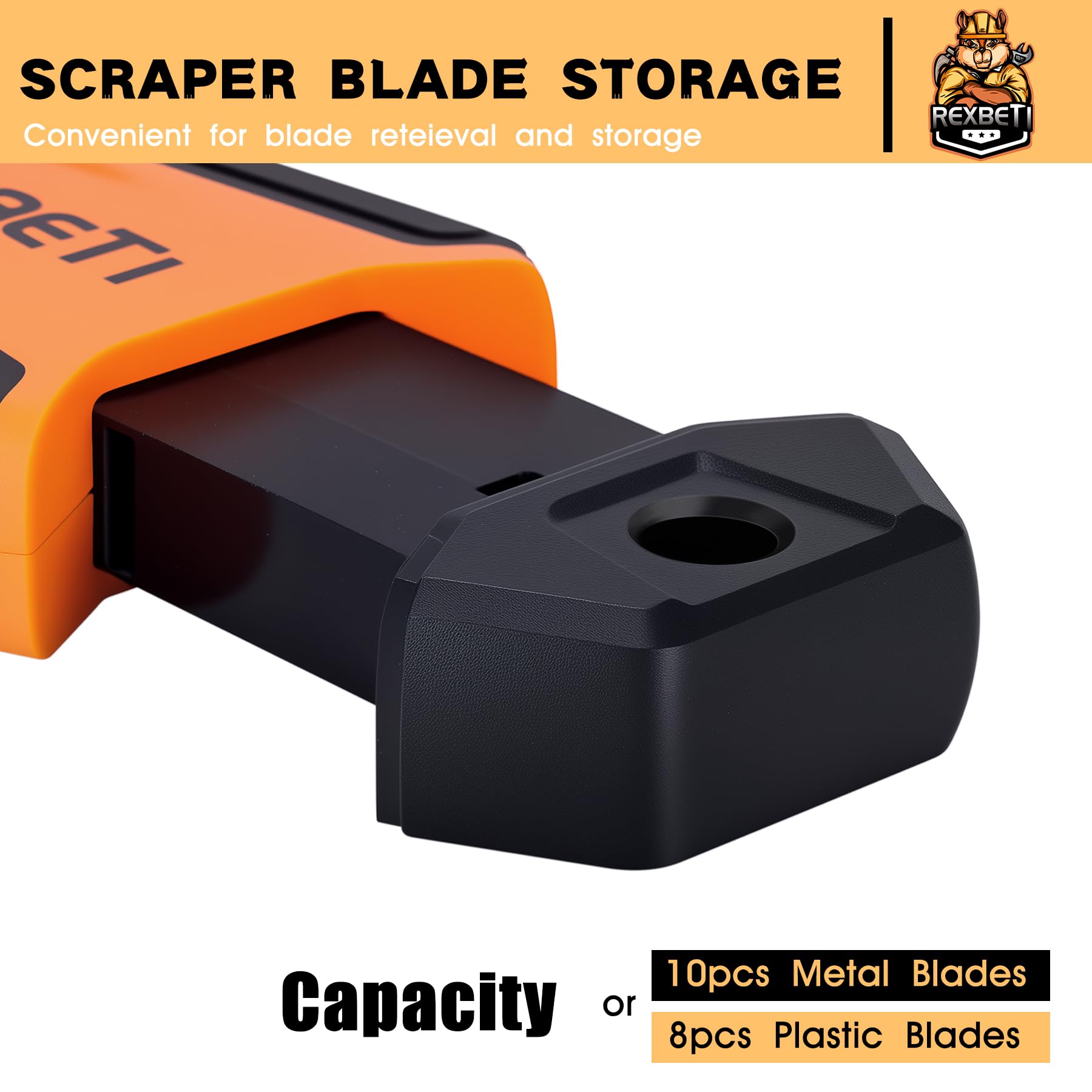 REXBETI Razor Blade Scraper Tool sturdy reusable storage box included