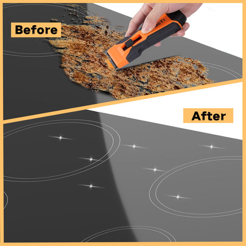REXBETI Razor Blade Scraper Tool metal blades pack for tough surfaces