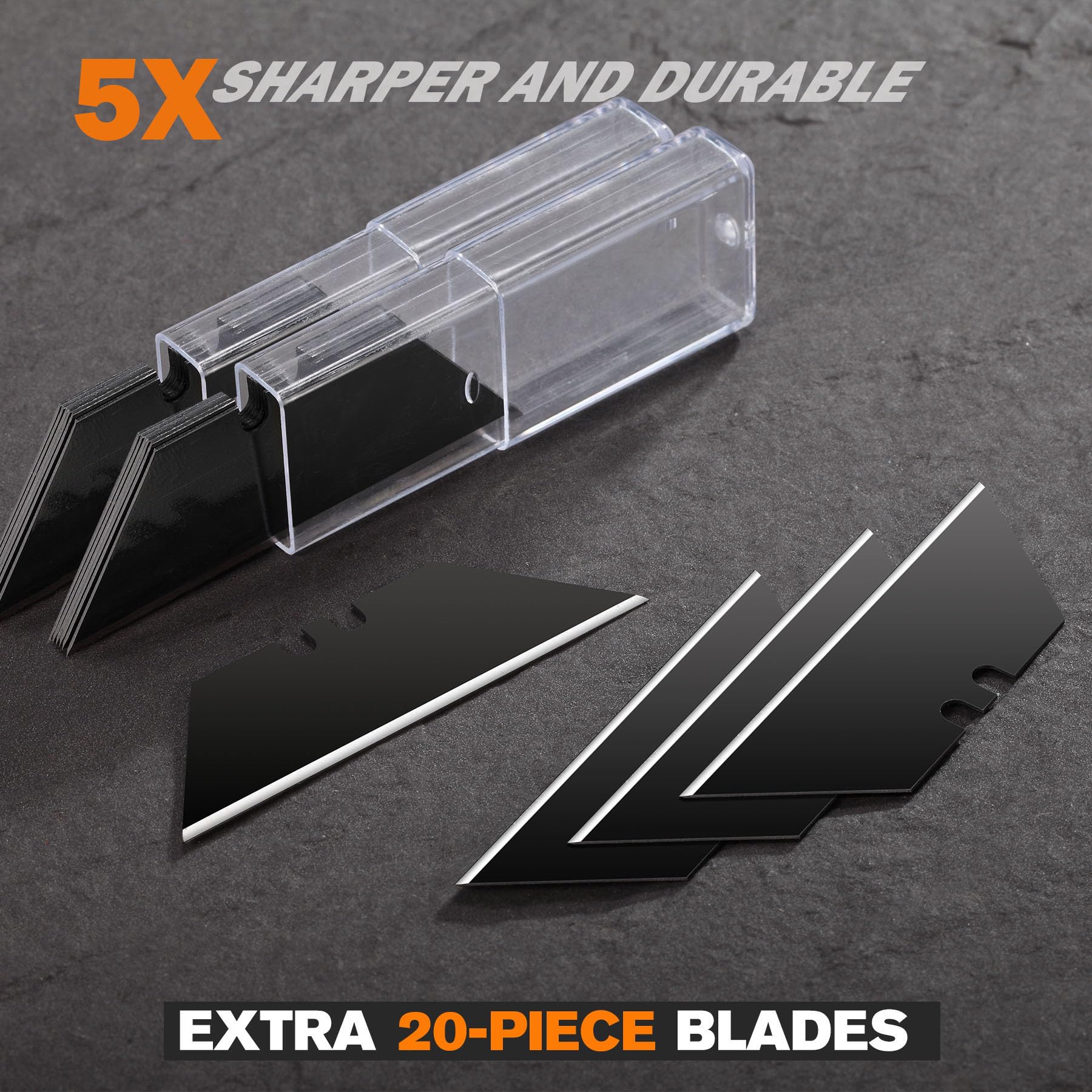 REXBETI safe-retractable-lock helps prevent slips during box opening and trimming.