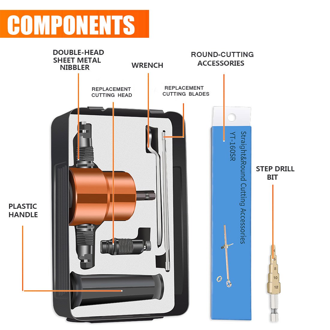REXBETI tool box keeps all parts organized for on-site use.