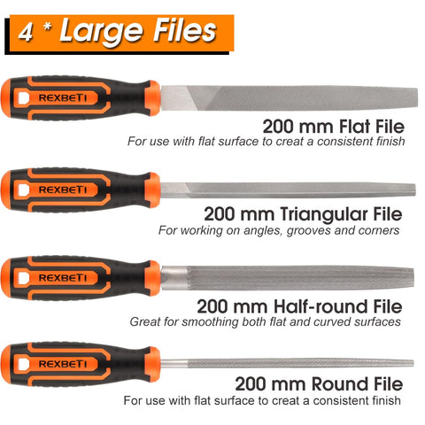 REXBETI triangle file designed for precise shaping and edges.