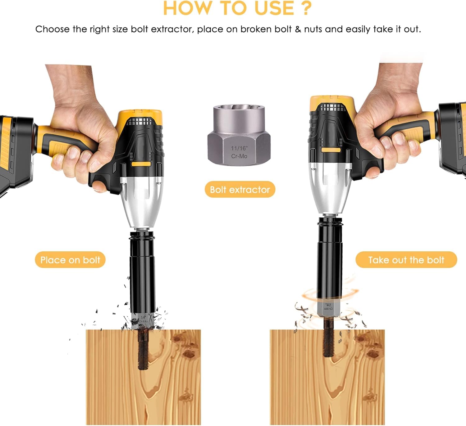 REXBETI kit in use removing a rusted bolt safely.