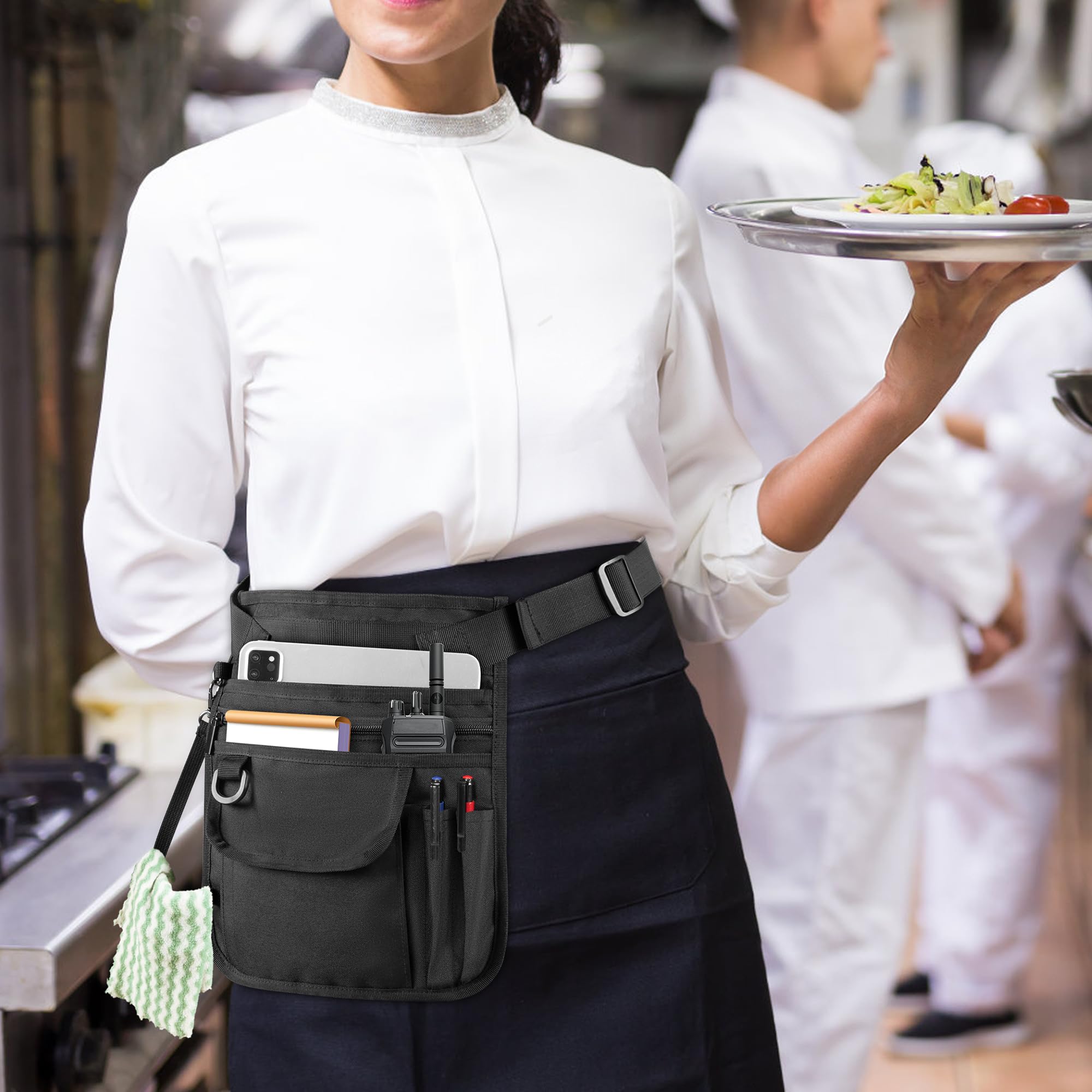 Rexmica waiter server apron ideal for restaurants, cafes, bars and bistros.