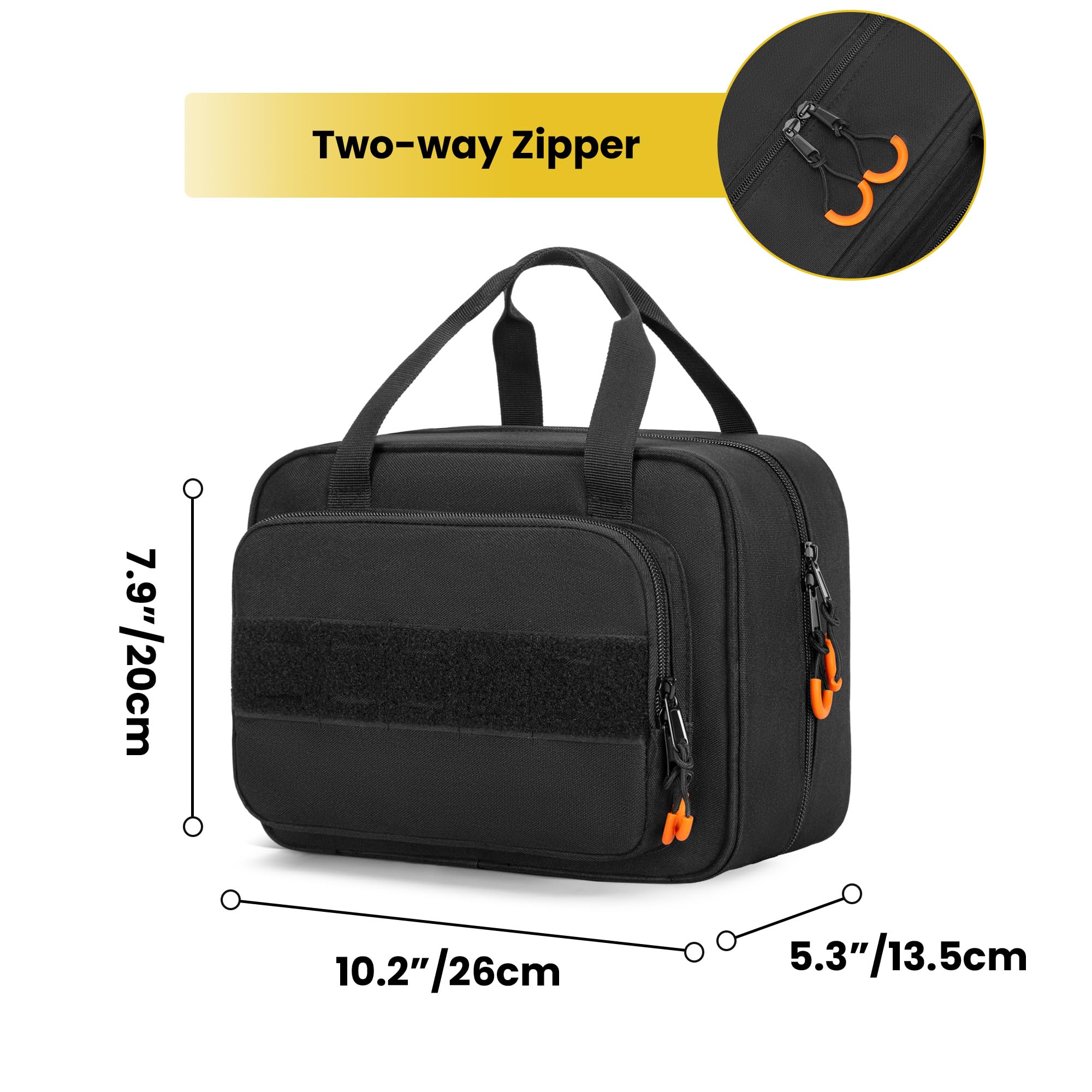 Rexmica bag extendable flap with mesh zip pocket for accessories