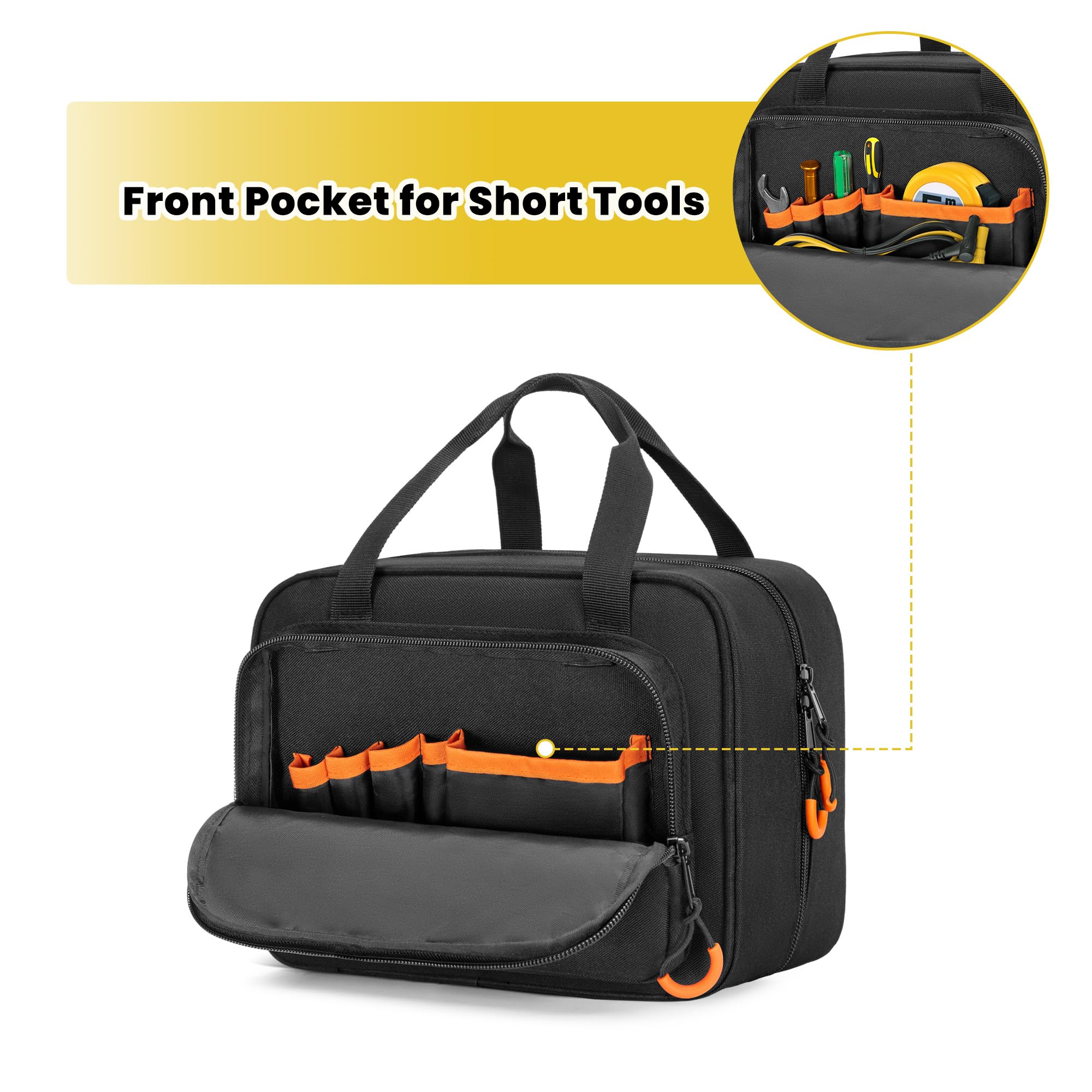 Rexmica bag main compartment with divider for easy meter storage