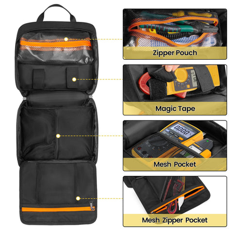 Rexmica bag mesh pocket ideal for test leads and small gear