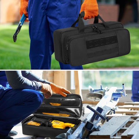 Rexmica carrying case external dimensions show compact footprint