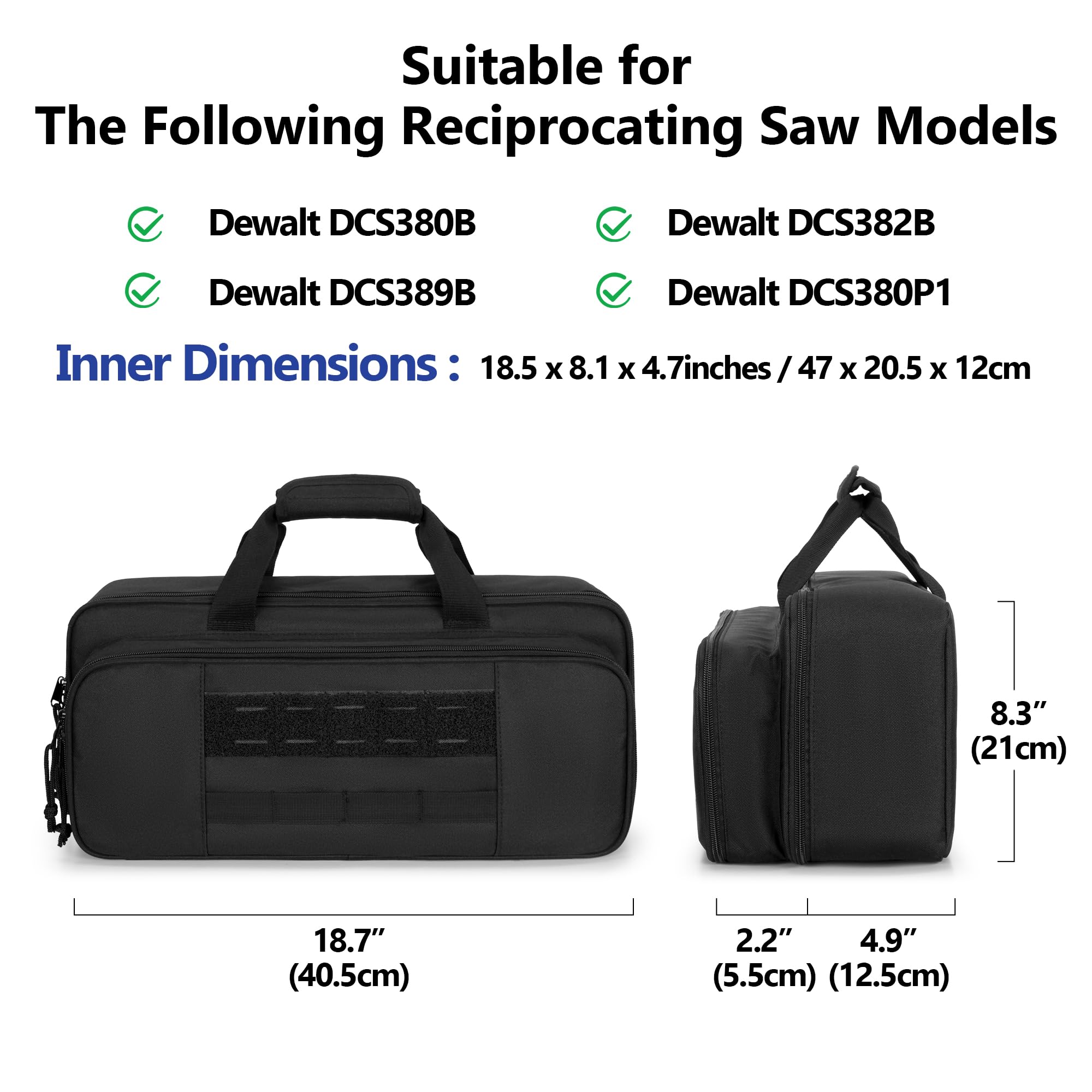 Rexmica case highlighting multiple pockets for blades and accessories