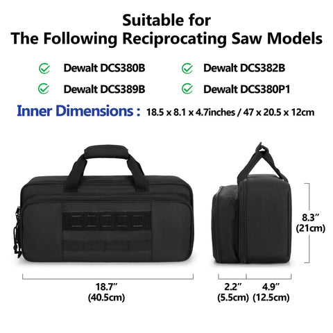 Rexmica case highlighting multiple pockets for blades and accessories