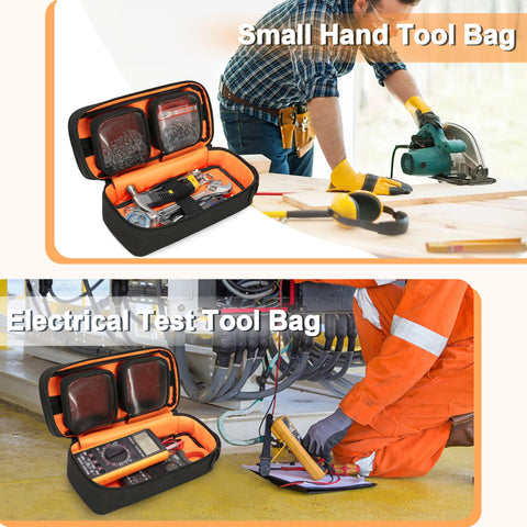 Rexmica tool bag front pockets ready for screwdrivers and pliers on the go