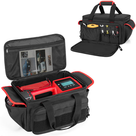 Rexmica Milwaukee M18 inflator main compartment keeps essentials organized for quick access.