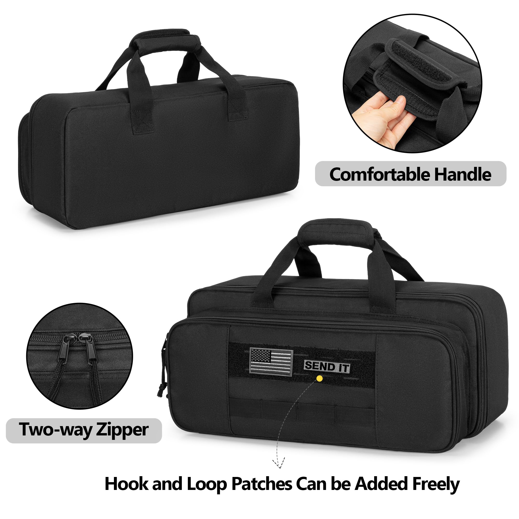 Rexmica bag featuring a sturdy handle for portable jobsite use