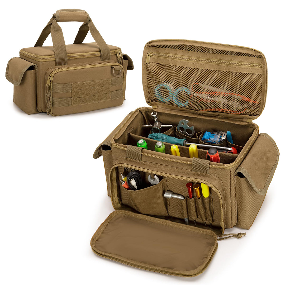 Rexmica small tool bag with bottom anti-slip base for stable transport.