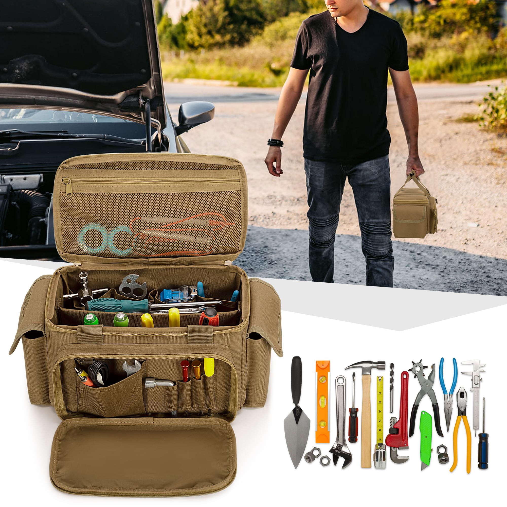 Rexmica durable nylon construction protects tools in transit.
