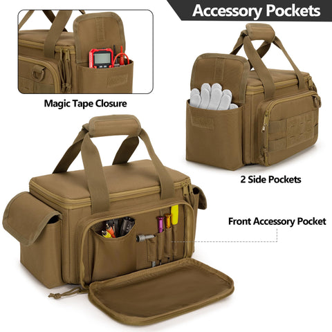 Rexmica side pockets hold tape and measures for quick access.