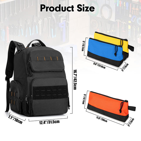 Rexmica backpack shows side gussets and two-way zipper for quick access
