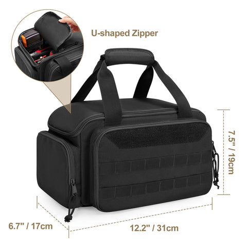 Rexmica tool bag front pocket keeps short tools within easy reach