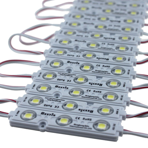 REXTiN 3-LED module white light lens for consistent day and night visibility.