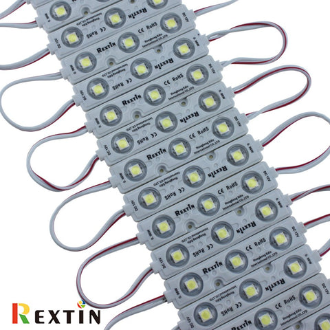 REXTiN adhesive-backed LED module installation for quick sign illumination.