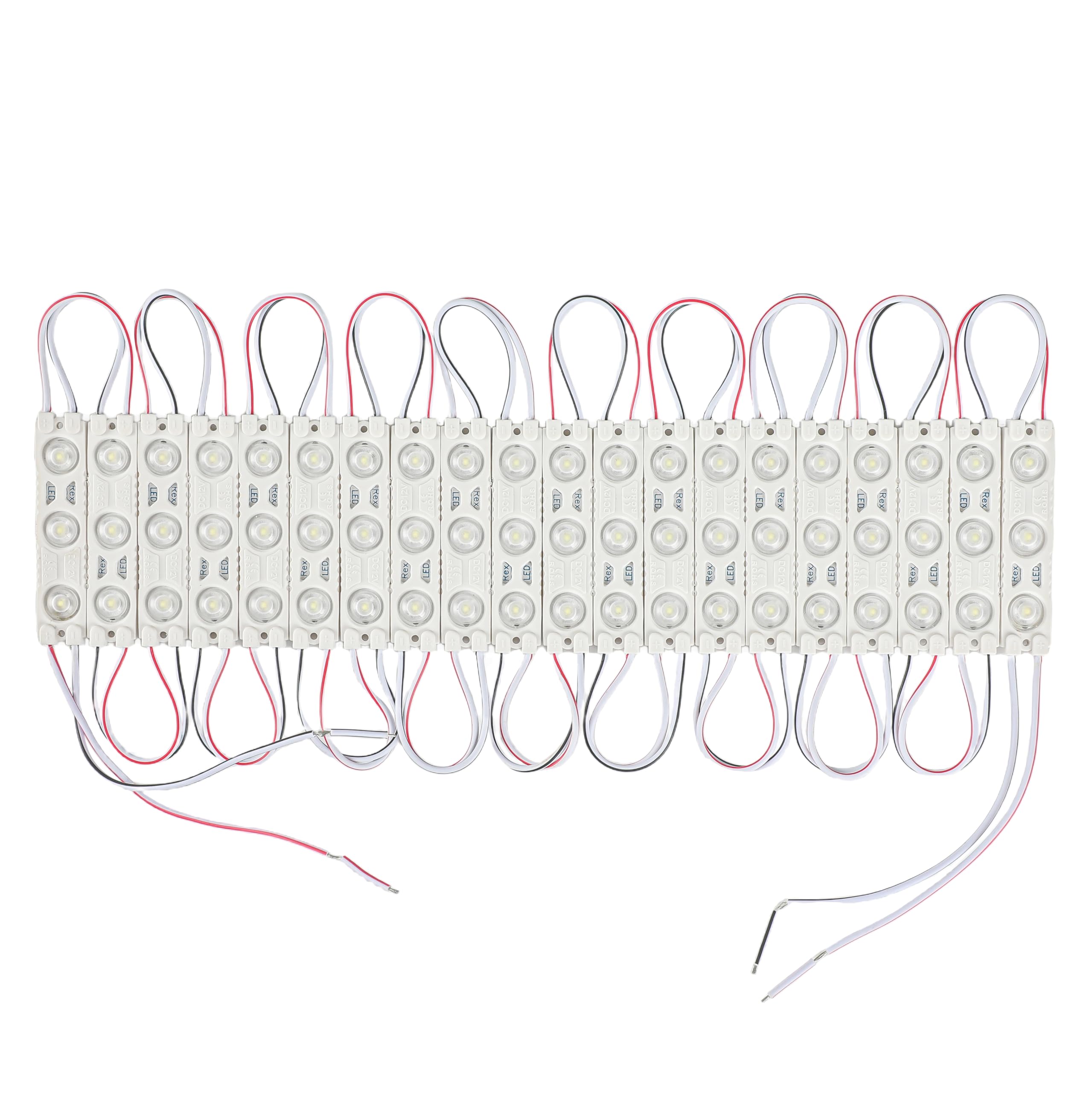 Rextin 200pcs pack of white LED modules for sign projects.