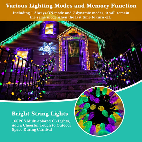 ReyeeInc 8-mode lighting offers steady or dynamic patterns for mood-enhancing gatherings