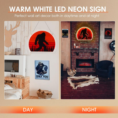 ReyeeInc Bigfoot neon sign six brightness levels tailor illumination for any mood