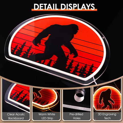 ReyeeInc Bigfoot neon sign USB-powered design enables flexible placement