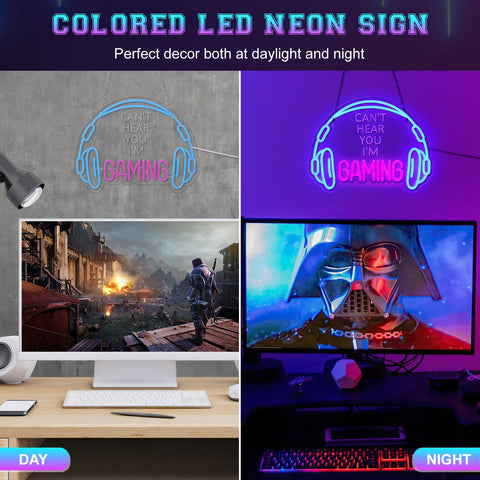 ReyeeInc gaming neon sign six-level brightness to set the perfect ambiance