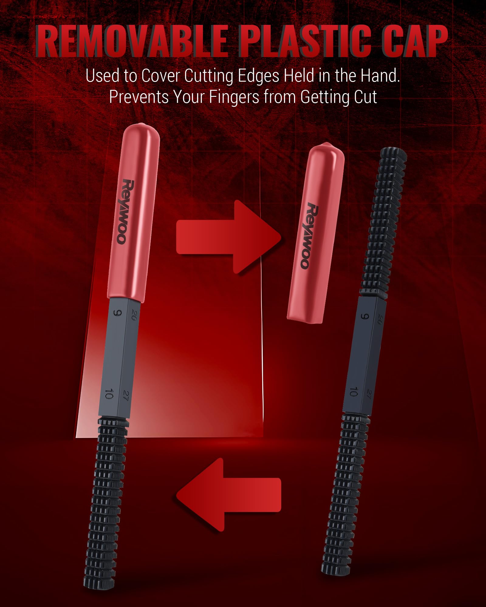 Reywoo removable handles and caps for safe grip.